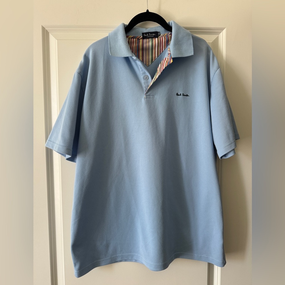 Paul Smith London Polo Golf Shirt XXL Light Blue